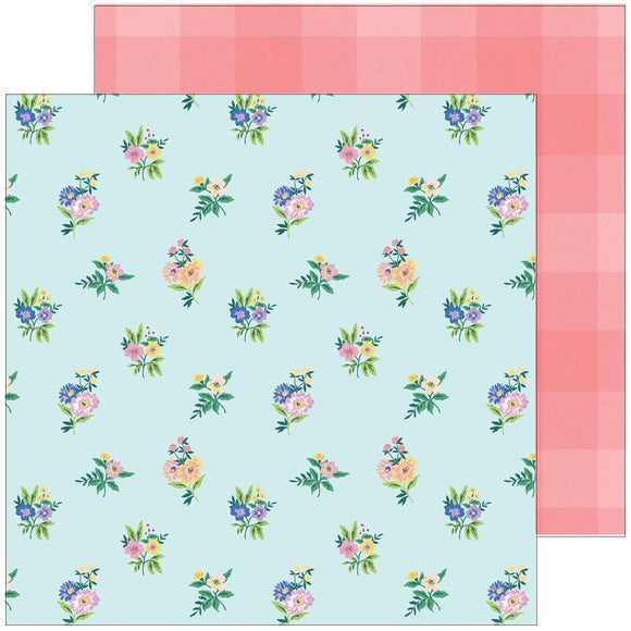 Scrapbooking  Happy Blooms Double-Sided Cardstock 12