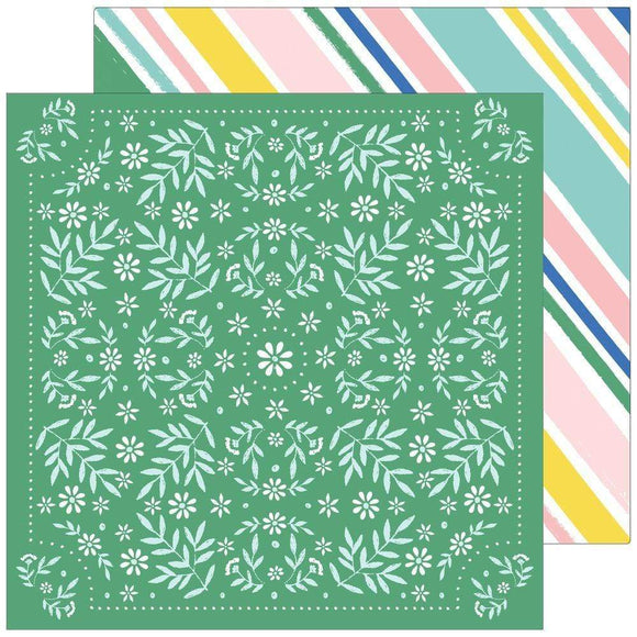 Scrapbooking  Happy Blooms Double-Sided Cardstock 12