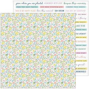 Scrapbooking  Happy Blooms Double-Sided Cardstock 12"X12"- Happy Place Paper 12"x12"