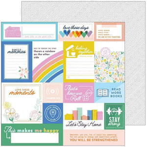 Scrapbooking  Let's Stay Home Double-Sided Cardstock 12"X12" - Hold On Paper 12"x12"