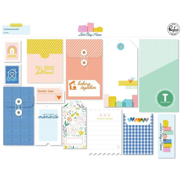 Scrapbooking  Let's Stay Home Journaling Bits 13/Pkg Paper 12