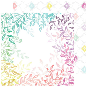 Scrapbooking  Pinkfresh Delightful Double-Sided Cardstock 12"X12" - Chase Beauty Paper 12"x12"