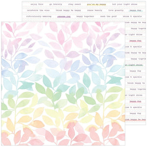 Scrapbooking  Pinkfresh Delightful Double-Sided Cardstock 12"X12" - Flourish Paper 12"x12"