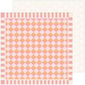Scrapbooking  Pinkfresh Flower Market Double-Sided Cardstock 12"X12" - Terrace Paper 12"x12"