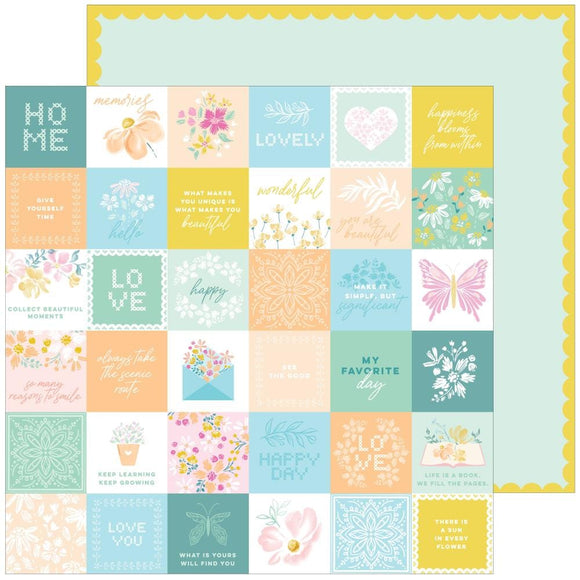 Scrapbooking  Pinkfresh Happy Heart Double-Sided Cardstock 12