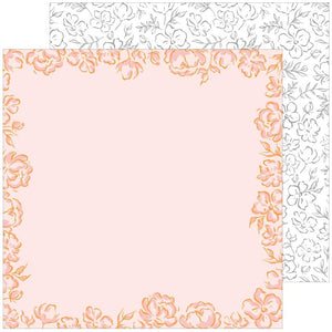 Scrapbooking  Pinkfresh Happy Heart Double-Sided Cardstock 12"X12" - Fresh Flowers Paper 12"x12"