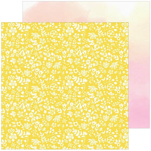 Scrapbooking  Pinkfresh Happy Heart Double-Sided Cardstock 12"X12" - Sunny & Bright Paper 12"x12"