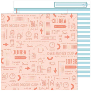 Scrapbooking  Pinkfresh Some Days Double-Sided Cardstock 12"X12" - One More Cup Paper 12"x12"