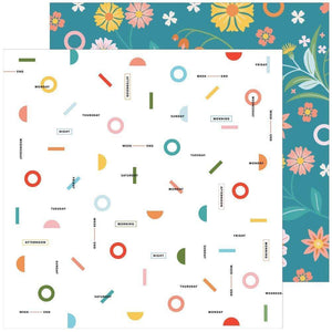 Scrapbooking  Pinkfresh Some Days Double-Sided Cardstock 12"X12" - This Week Paper 12"x12"