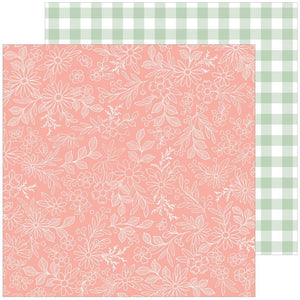 Scrapbooking  PinkFresh Spring Vibes Double-Sided Cardstock 12"X12" - Daisies Paper 12"x12"