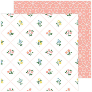 Scrapbooking  PinkFresh Spring Vibes Double-Sided Cardstock 12"X12" - Wildflower Paper 12"x12"