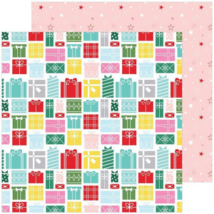 Scrapbooking  PinkFresh Studio Holiday Magic Double-Sided Cardstock 12"X12"- Greatest Gift Paper 12"x12"