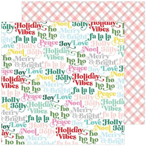 Scrapbooking  PinkFresh Studio Holiday Magic Double-Sided Cardstock 12"X12"- Holly Jolly Paper 12"x12"
