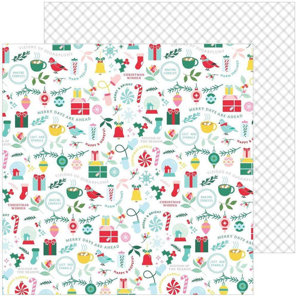 Scrapbooking  PinkFresh Studio Holiday Magic Double-Sided Cardstock 12