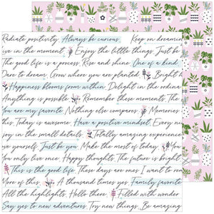 Scrapbooking  Noteworthy Double-Sided Cardstock 12"X12" - Positive Mindset Paper 12x12