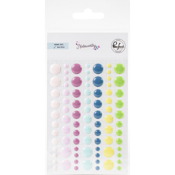 Scrapbooking  Noteworthy Enamel Dot Stickers  84pk Paper 12x12