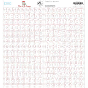 Scrapbooking  PinkFresh Home For The Holidays Puffy Alpha Stickers , 222/Pkg Paper 12x12