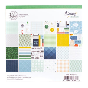 Scrapbooking  PinkFresh Studio Double-Sided Paper Pack 6"X6" 24/Pkg Simply The Best Paper Pad