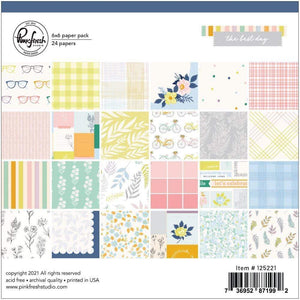 Scrapbooking  PinkFresh Studio The Best Day Double-Sided Paper Pack 6"X6" 24/Pkg Paper Pad