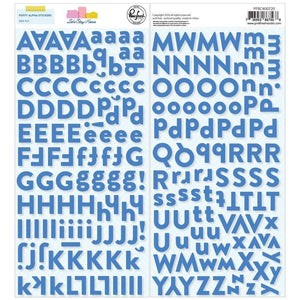 Scrapbooking  Let's Stay Home - Puffy Blue Alpha Stickers Puffy Stickers