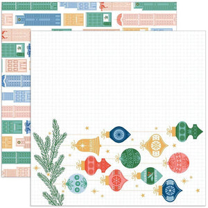Scrapbooking  Oh What Fun Double-Sided Cardstock 12"X12" - Home for the Holidays stickers