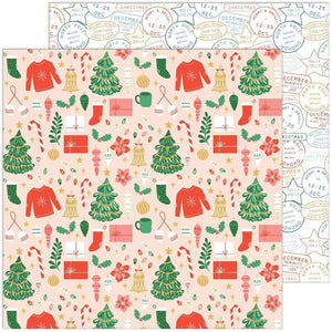 Scrapbooking  Oh What Fun Double-Sided Cardstock 12"X12" - Season of Joy stickers