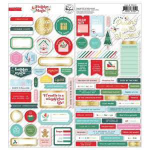 Scrapbooking  PinkFresh Cardstock Stickers Holiday Magic stickers