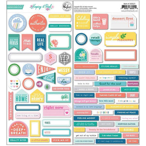 Scrapbooking  PinkFresh Cardstock Stickers Keeping It Real stickers