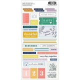 Scrapbooking  PinkFresh Cardstock Stickers The Best Day 49pk stickers