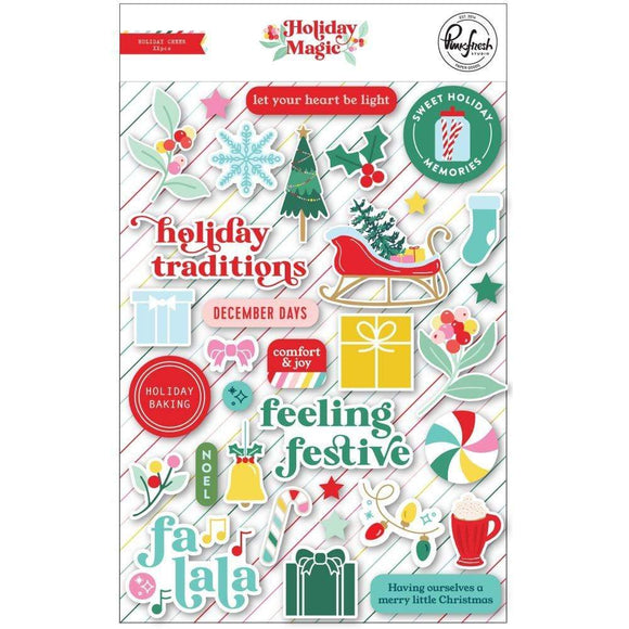 Scrapbooking  PinkFresh Puffy Stickers Holiday Magic stickers