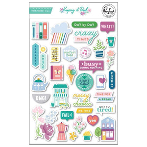 Scrapbooking  PinkFresh Puffy Stickers Keeping It Real stickers