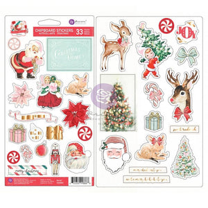 Scrapbooking  Candy Cane Lane Chipboard Stickers 33/Pkg Shapes W/Foil Details chipboards