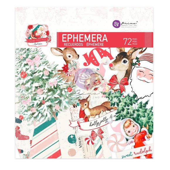 Scrapbooking  Prima Marketing Candy Cane Lane Cardstock Ephemera 72/Pkg W/Foil Details Ephemera