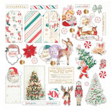 Scrapbooking  Prima Marketing Candy Cane Lane Cardstock Ephemera 72/Pkg W/Foil Details Ephemera