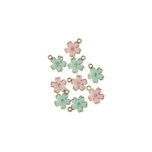 Scrapbooking  Sugar Cookie By Frank Garcia Enamel Charms 9/Pkg Flower Paper Pad