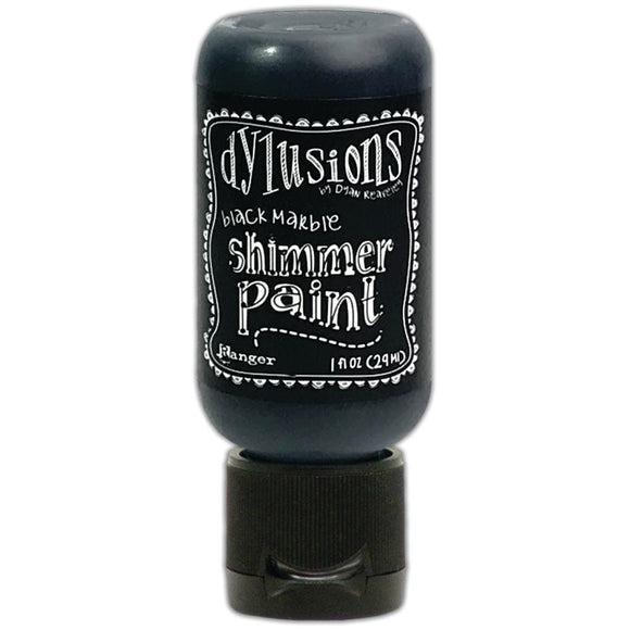 Scrapbooking  Dylusions Shimmer Paint 1oz Black Marble Paint