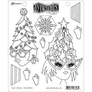 Scrapbooking  Dyan Reaveley's Dylusions Cling Stamp Collections 8.5"X7" Tree Topper stamps