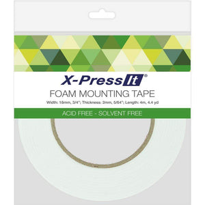 Scrapbooking  X-Press It Double-Sided Foam Tape 18mm .75"X4.4yd adhesive