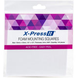 Scrapbooking  X-Press It Foam Mounting Squares .5"X.5" 144/Pkg White adhesive