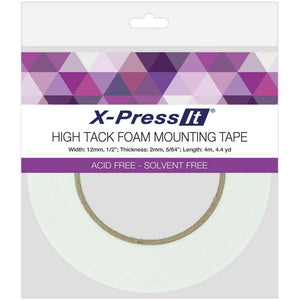 Scrapbooking  X-Press It High Tack Foam Mounting Tape .5"X4.4yd adhesive