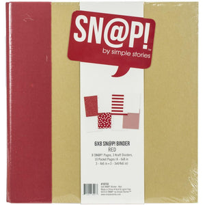 Scrapbooking  Simple Stories Sn@p! Binder 6"X8" Red albums