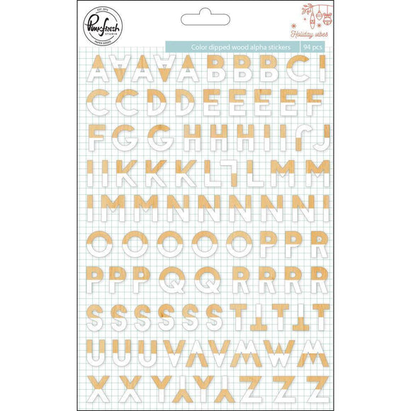 Scrapbooking  Holiday Vibes Color Dipped Wood Stickers 5