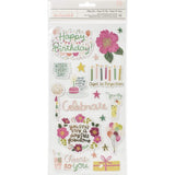 Scrapbooking  And Many More Thickers Stickers 42/Pkg Party Time Phrase/Foam & Chipboard