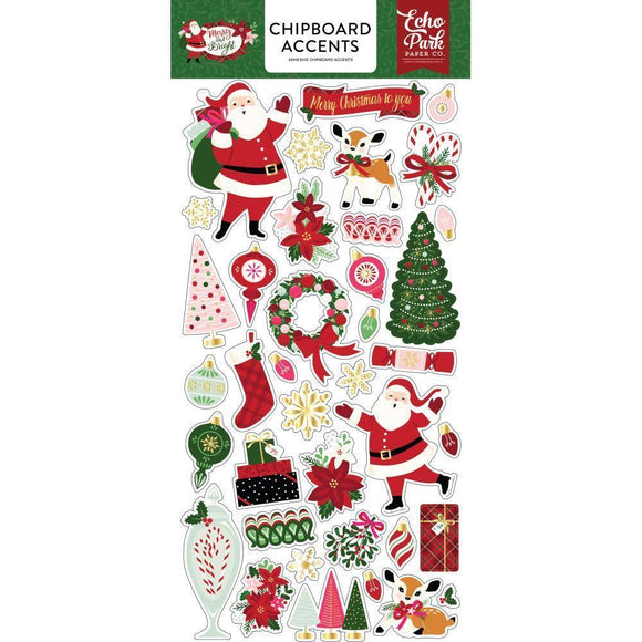 Scrapbooking  Merry & Bright Chipboard 6