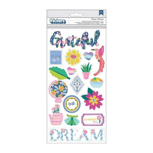 Scrapbooking  Paige Evans Horizon Thickers Stickers 5.5"X11" 44/Pkg Chipboards