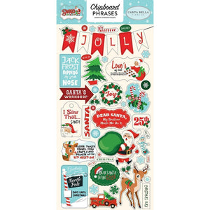 Scrapbooking  Santa's Workshop Chipboard 6"X13" Phrases Chipboards
