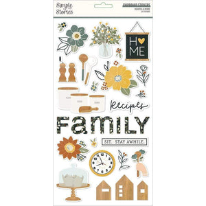 Scrapbooking  Simple Stories Hearth & Home Chipboard Stickers 6"X12" chipboards