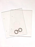 Scrapbooking  Clear Acrylic Album Covers with 2x metal rings