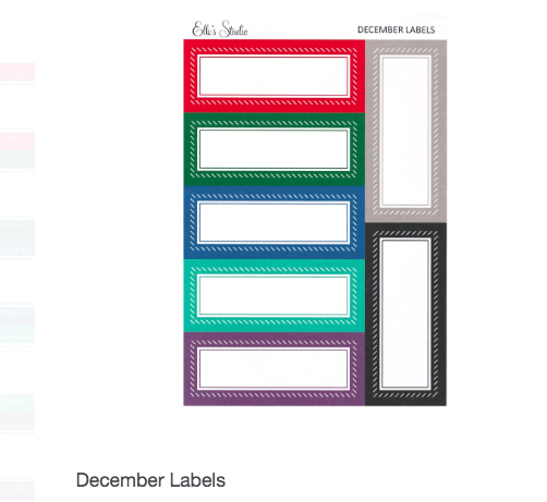Scrapbooking  Elles Studio - December Labels