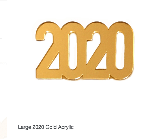 Scrapbooking  Elles Studio - Large 2020 Gold Acrylic